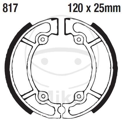 Brake shoes with spring for Aprilia Habana 50 99-01 Habana/Mojito 50 02-04