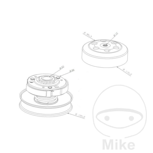 Unit&eacute; de conversion pour Piaggio Zip 50 4T Vespa S 50 2T