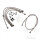 Brake hose steel braided kit 6-piece for Honda CB 1000 RA 08-16