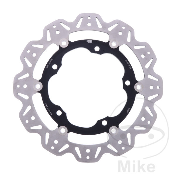 Brake disc VEE EBC black for Kawasaki Ninja 400 G 18-19