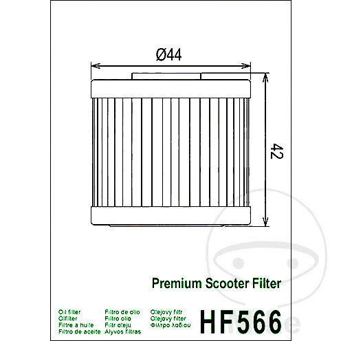 Oil filter HIFLO Scooter for Kawasaki J 125 300 # Kymco