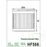 Filtro olio HIFLO Scooter per Kawasaki J 125 300 # Kymco