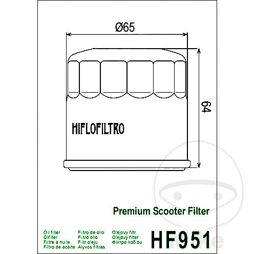 Filtro olio HIFLO Scooter per Honda FJS NC NSS SH Yamaha XP