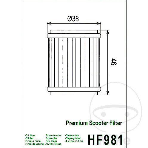 Oil filter HIFLO Scooter for MBK YP 125 R # Yamaha CZD MWD 300 VP 125