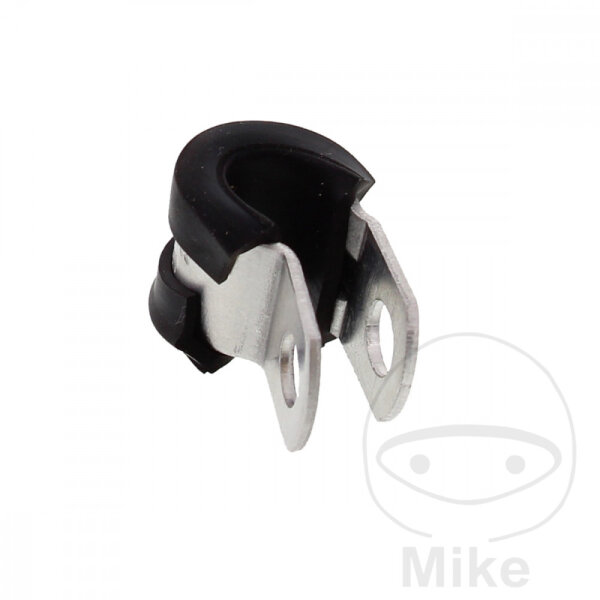 Brake hose holder 5 mm aluminium silver for Aprilia Benelli BMW Cagiva Ducati Honda Kawasaki KTM MV Augusta