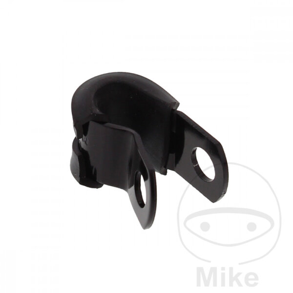 Brake hose holder 6 mm aluminium black for Aprilia Benelli BMW Cagiva Ducati Honda Kawasaki KTM MV Augusta