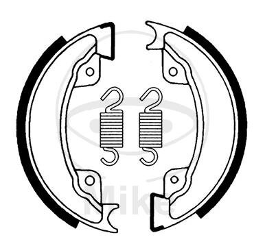Brake shoes with spring for Honda XL 500 R Pro Link 82-85