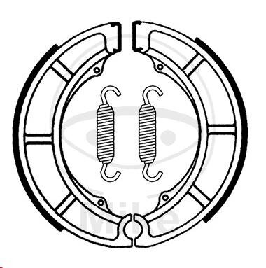 Brake shoes with spring for Suzuki GT 750 73-79 LT-F 300 500 00-02
