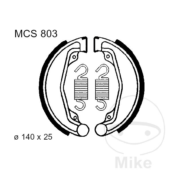 Brake shoes with spring for Honda CL CM XL 125 250 500 Scrambler 76-84
