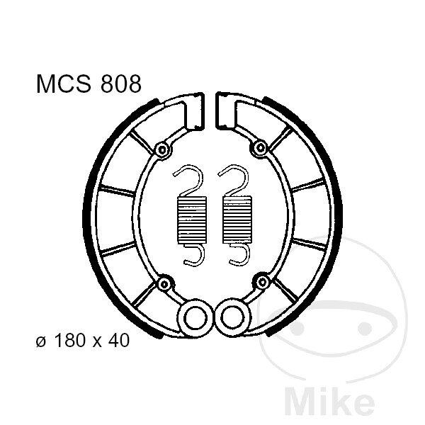 Brake shoes with spring for Honda CB 650 79-83 CB 750 69-83