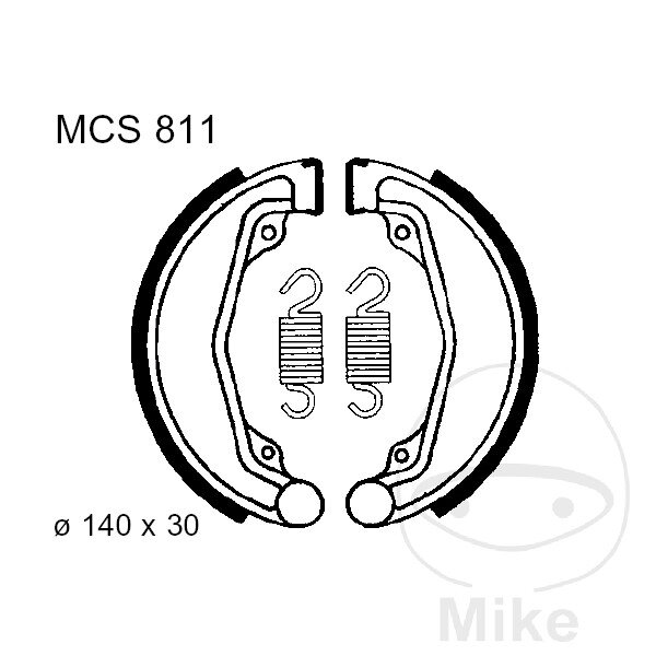 Brake shoes with spring for Honda CB 200 250 CL 250 XL 500
