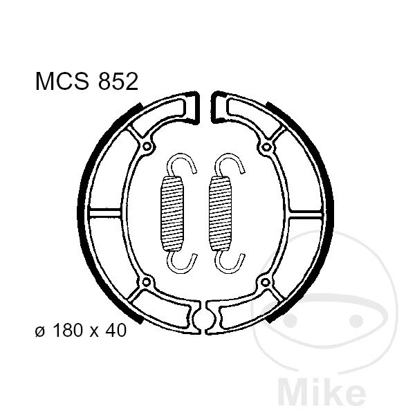 Brake shoes with spring for Kawasaki EN 450 500 GT ZR 550 VN 750 800 Z 400 550 650 750 ZL 600