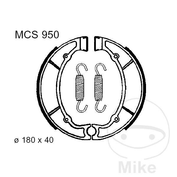 Brake shoes with spring for Yamaha XJ 550 XV 500 750 XZ 550 YX 600