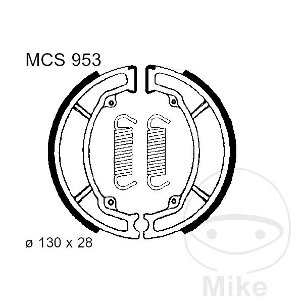 Patins de frein pour Yamaha BL DT RD XT 125 175 250 Beluga 74-92