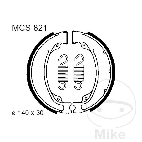 Ganasce freno con molla per ATU 125 Honda GB 500 TRX 250 XBR 500 XLV 750 Kymco 50 125
