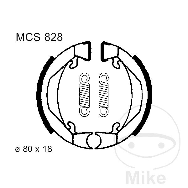Ganasce freno con molla per Honda PA Kreidler Flory 25 DX MF22C 72-88