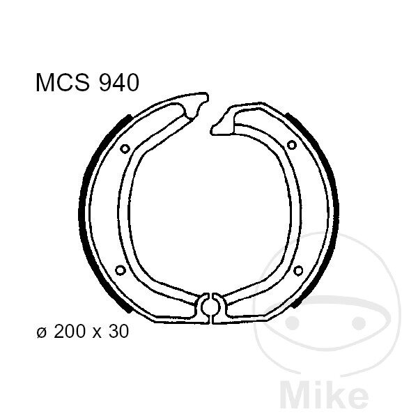 Brake shoes without spring for BMW R 45 50 60 65 75 80 90 100