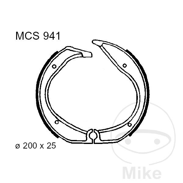 Brake shoes without spring for BMW K 75 R 45 65 80 100