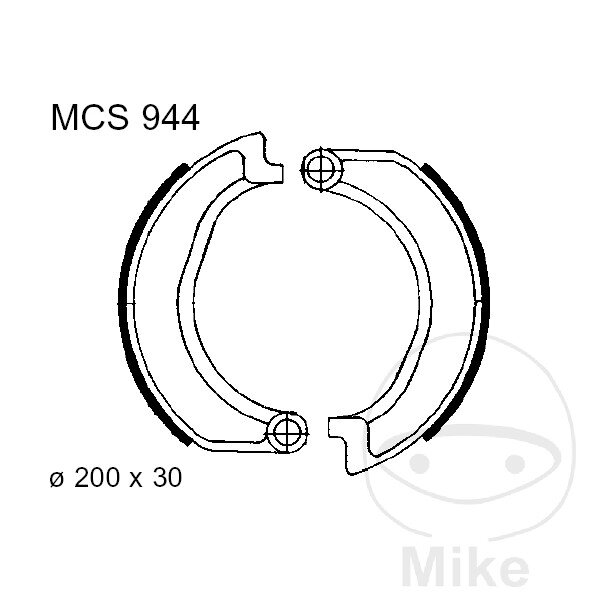 Brake shoes without spring for BMW R 50 60 75 69-76