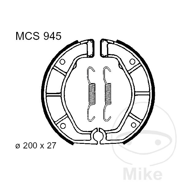 Brake shoes without spring for BMW R 65 80 100