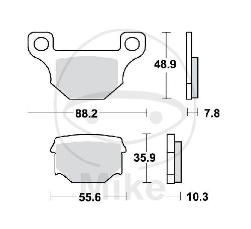 Plaquette de frein pour Aprilia Derbi Motorhispania Pegasus Peugeot Rex Rieju TGB