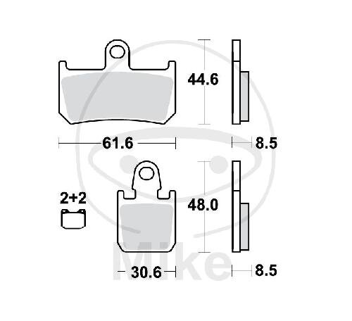 TRW Brake Pad Set Sinter Carbon Racing SCR MCB795SCR