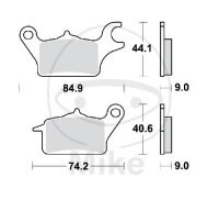 Bremsklotz f&uuml;r Yamaha MW 125 14-19