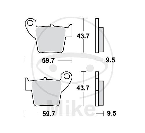 TRW Set di pastiglie freno Sinter SI MCB730SI
