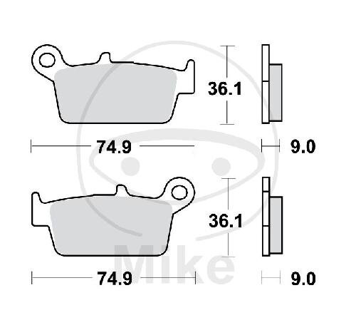 Brake pad for ATU Daelim Hercules Honda Kymco Peugeot Sachs