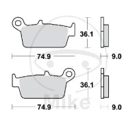 Pastilla de freno para ATU Daelim Hercules Honda Kymco...