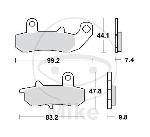 TRW brake pads standard MCB612