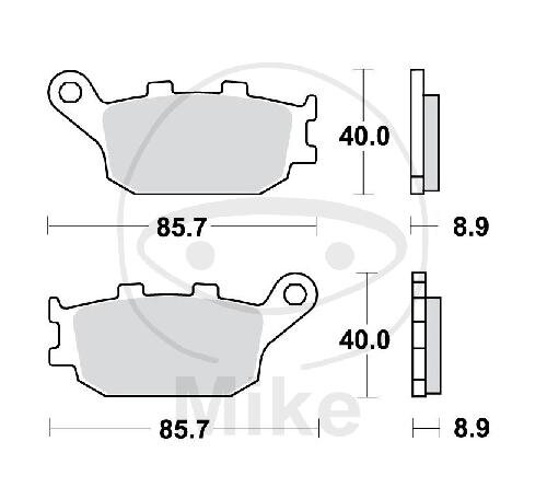 TRW Brake pad set sinter rear MCB634SH