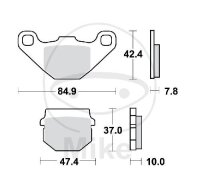 Bremsklotz f&uuml;r Aprilia Gilera Honda Piaggio Simson TGB