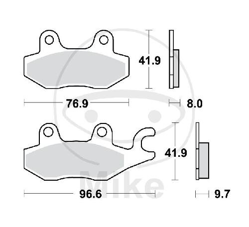 TRW brake pads standard MCB604