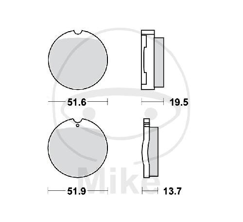 TRW Bremskl&ouml;tze Standard MCB35