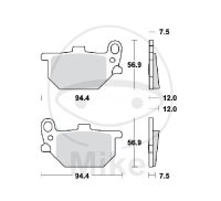 Bremsklotz f&uuml;r Yamaha XS 750 SE US Custom XV 750 SE...