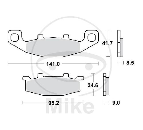 TRW Brake pad set sinter rear MCB569SH