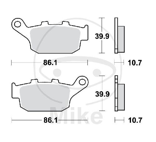 TRW Brake pad set sinter rear MCB585SH