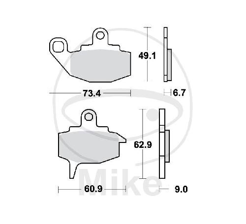 TRW Bremskl&ouml;tze Standard MCB573