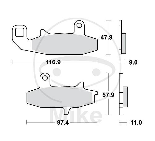Brake pad set front for Suzuki DR 650 750 800