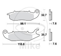 Brake pad for Honda ANF 125 Innova Rieju RS-2 50 Matrix