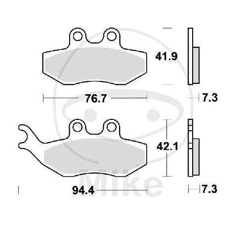 Plaquette de frein pour Aprilia Benelli Beta Gilera Peugeot Piaggio Vespa Yamaha