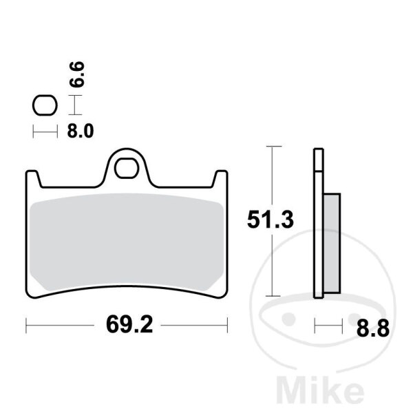 Brake pad sinter set front for Yamaha