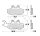 Brake pad for Aprilia Derbi Gilera Peugeot Piaggio Rieju Vespa