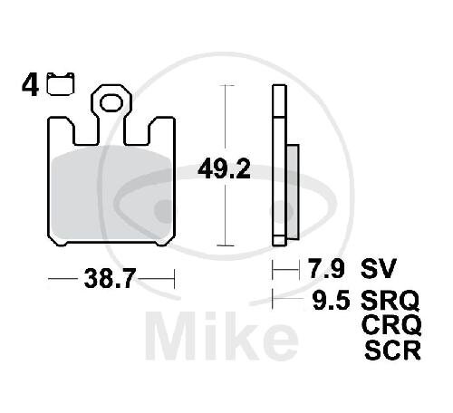 TWR Brake Pad Set Carbon CRQ MCB742CRQ