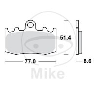 Pattino del freno per BMW K 1200 1300 R 1100 1150 1200