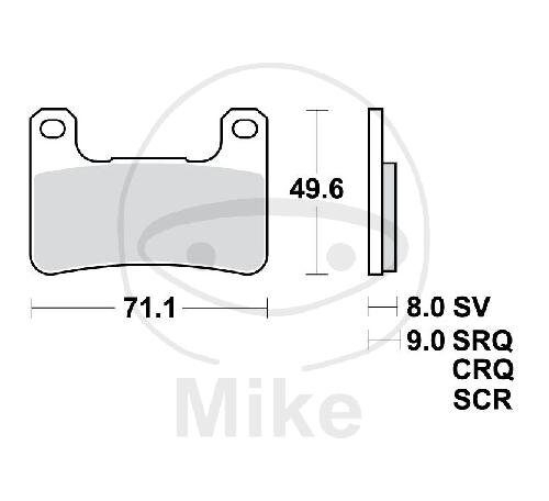 TWR Brake Pad Set Carbon CRQ MCB752CRQ