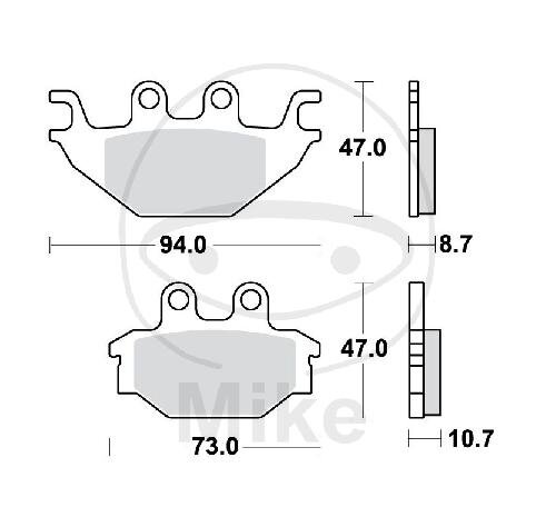 Brake pad for Adly/Herchee Arctic CAN-AM CPI Kawasaki Kymco SYM TGB