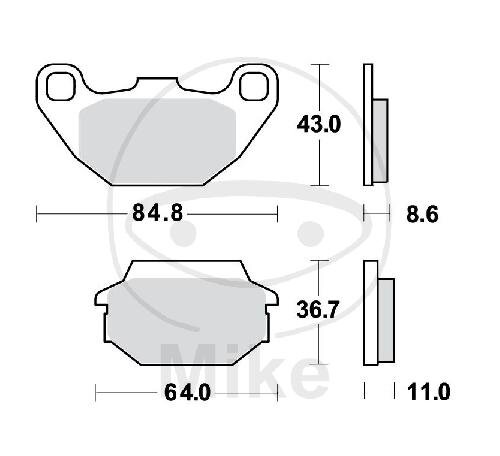TRW Bremskl&ouml;tze Standard MCB712