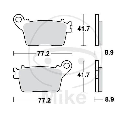 TRW Bremsklotz Satz Sinter hinten MCB784SH